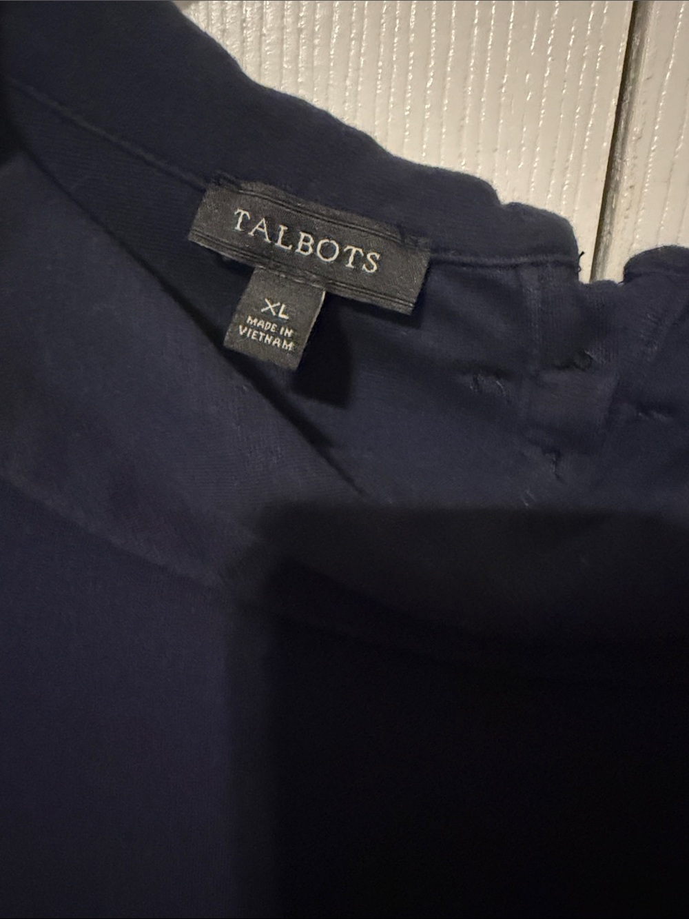 Talbots Navy Sleeveless Roll-Neck Shell - Picture 2 of 5